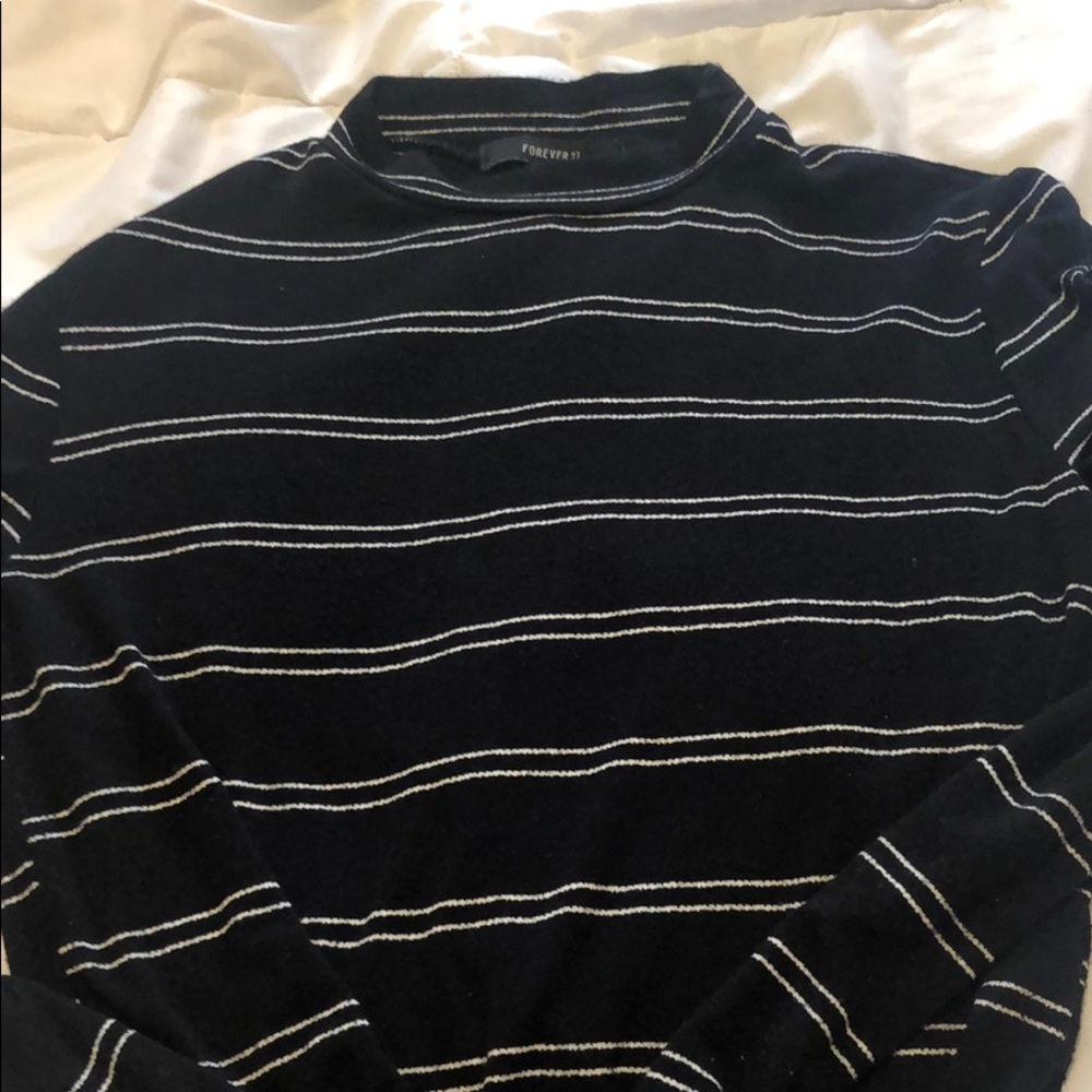 forever 21 long sleeve stripped turtleneck